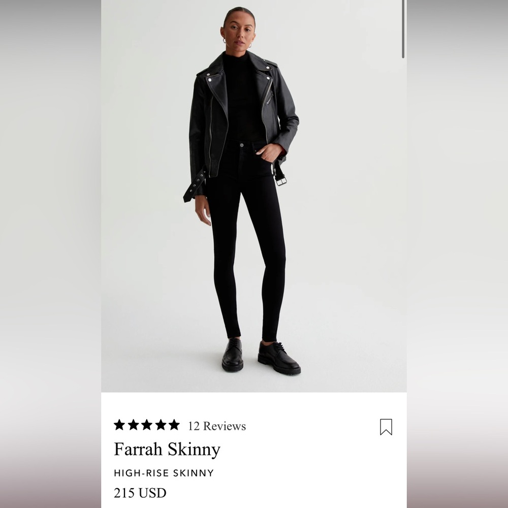 Ag Adriano Goldschmied Farrah Skinny Jeans in Black